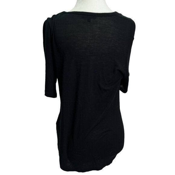 Aritzia Wilfred🖤LIBRE T-Shirt Short Skeeve V-Neck Black XS - Picture 6 of 12